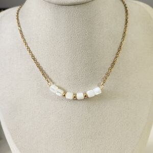 Handmade Mother Of Pearl Stacking Necklace